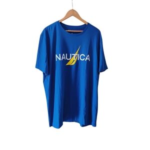 Nautica Men's Graphic Blue Sleep Shirt Sz XXL